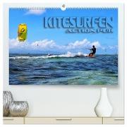 Kitesurfen - Action pur (hochwertiger Premium Wandkalender 2024 DIN A2 quer), Kunstdruck in Hochglanz