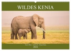 Wildes Kenia (Wandkalender 2024 DIN A2 quer), CALVENDO Monatskalender