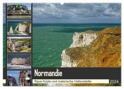 Normandie - Raue Küste und malerische Hafenstädte (Wandkalender 2024 DIN A2 quer), CALVENDO Monatskalender