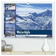 WinterIdylle Unterwegs im Saastal (hochwertiger Premium Wandkalender 2024 DIN A2 quer), Kunstdruck in Hochglanz