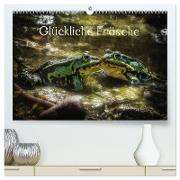 Glückliche Frösche (hochwertiger Premium Wandkalender 2024 DIN A2 quer), Kunstdruck in Hochglanz