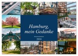 Hamburg, mein Gedanke (Wandkalender 2024 DIN A2 quer), CALVENDO Monatskalender