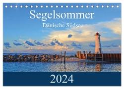 Segelsommer - Dänische Südsee (Tischkalender 2024 DIN A5 quer), CALVENDO Monatskalender