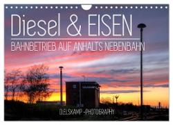 Diesel & Eisen - Bahnbetrieb auf Anhalts Nebenbahn (Wandkalender 2024 DIN A4 quer), CALVENDO Monatskalender