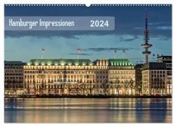 Hamburger Impressionen 2024 (Wandkalender 2024 DIN A2 quer), CALVENDO Monatskalender