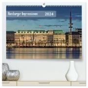 Hamburger Impressionen 2024 (hochwertiger Premium Wandkalender 2024 DIN A2 quer), Kunstdruck in Hochglanz