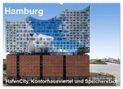 Hamburg. HafenCity, Kontorhausviertel und Speicherstadt. (Wandkalender 2024 DIN A2 quer), CALVENDO Monatskalender