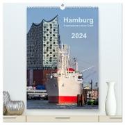 Hamburg - Impressionen einer Stadt (hochwertiger Premium Wandkalender 2024 DIN A2 hoch), Kunstdruck in Hochglanz