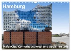 Hamburg. HafenCity, Kontorhausviertel und Speicherstadt. (Wandkalender 2024 DIN A3 quer), CALVENDO Monatskalender