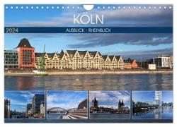 KÖLN AUSBLICK - RHEINBLICK (Wandkalender 2024 DIN A4 quer), CALVENDO Monatskalender