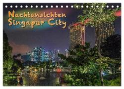 Nachtansichten Singapur City (Tischkalender 2024 DIN A5 quer), CALVENDO Monatskalender