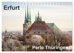 Erfurt. Perle Thüringens. (Tischkalender 2024 DIN A5 quer), CALVENDO Monatskalender