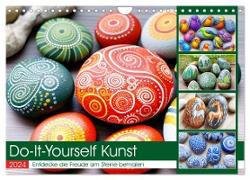 Do-It-Yourself Kunst - Entdecke die Freude am Steine bemalen (Wandkalender 2024 DIN A4 quer), CALVENDO Monatskalender