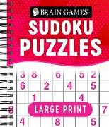 Brain Games - Large Print Sudoku Puzzles (Swoosh)