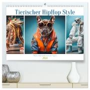 Tierischer HipHop Style (hochwertiger Premium Wandkalender 2024 DIN A2 quer), Kunstdruck in Hochglanz