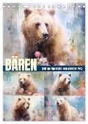 Bären. Duftige Aquarelle von Meister Petz (Tischkalender 2024 DIN A5 hoch), CALVENDO Monatskalender