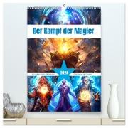 Der Kampf der Magier (hochwertiger Premium Wandkalender 2024 DIN A2 hoch), Kunstdruck in Hochglanz