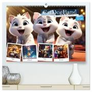 CatDogBand (hochwertiger Premium Wandkalender 2024 DIN A2 quer), Kunstdruck in Hochglanz