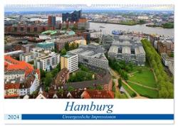 Hamburg - Unvergessliche Impressionen (Wandkalender 2024 DIN A2 quer), CALVENDO Monatskalender