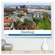 Hamburg - Unvergessliche Impressionen (hochwertiger Premium Wandkalender 2024 DIN A2 quer), Kunstdruck in Hochglanz