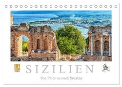 Sizilien - Von Palermo nach Syrakus (Tischkalender 2024 DIN A5 quer), CALVENDO Monatskalender