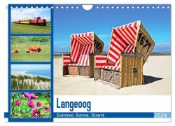 Langeoog - Sommer, Sonne, Strand (Wandkalender 2024 DIN A4 quer), CALVENDO Monatskalender