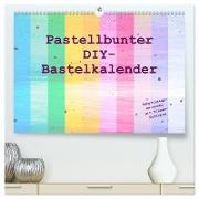 Pastellbunter DIY-Bastelkalender (hochwertiger Premium Wandkalender 2024 DIN A2 quer), Kunstdruck in Hochglanz