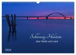 Schleswig-Holstein - über Stadt und Land (Wandkalender 2024 DIN A3 quer), CALVENDO Monatskalender
