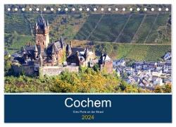 Cochem - Eine Perle an der Mosel (Tischkalender 2024 DIN A5 quer), CALVENDO Monatskalender