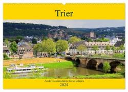 Trier - An der wunderschönen Mosel gelegen (Wandkalender 2024 DIN A2 quer), CALVENDO Monatskalender