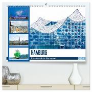 Hamburg - facettenreiche Metropole (hochwertiger Premium Wandkalender 2024 DIN A2 quer), Kunstdruck in Hochglanz