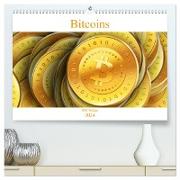 Bitcoins (hochwertiger Premium Wandkalender 2024 DIN A2 quer), Kunstdruck in Hochglanz