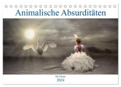 Animalische Absurditäten mit Planer (Tischkalender 2024 DIN A5 quer), CALVENDO Monatskalender