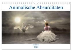Animalische Absurditäten mit Planer (Wandkalender 2024 DIN A4 quer), CALVENDO Monatskalender