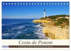 Costa de Ponent - Unterwegs zwischen Barcelona und Tarragona (Tischkalender 2024 DIN A5 quer), CALVENDO Monatskalender