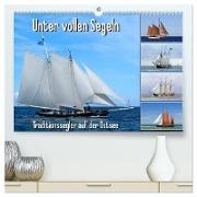 Unter vollen Segeln Traditionssegler auf der Ostsee (hochwertiger Premium Wandkalender 2024 DIN A2 quer), Kunstdruck in Hochglanz