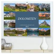 Dolomiten, Alpenparadies im Norden Italiens (hochwertiger Premium Wandkalender 2024 DIN A2 quer), Kunstdruck in Hochglanz