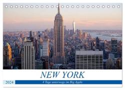 New York - 4 Tage unterwegs im Big Apple (Tischkalender 2024 DIN A5 quer), CALVENDO Monatskalender