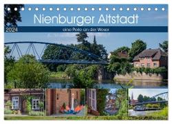 Nienburger Altstadt, eine Perle an der Weser (Tischkalender 2024 DIN A5 quer), CALVENDO Monatskalender