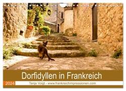 Dorfidyllen in Frankreich (Wandkalender 2024 DIN A4 quer), CALVENDO Monatskalender