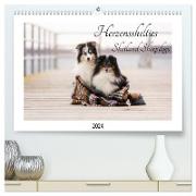 Herzensshelties - Shetland Sheepdogs (hochwertiger Premium Wandkalender 2024 DIN A2 quer), Kunstdruck in Hochglanz