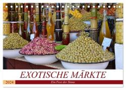 Exotische Märkte (Tischkalender 2024 DIN A5 quer), CALVENDO Monatskalender