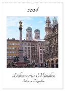 Liebenswertes München 2024 - Stilisierte Fotografien (Wandkalender 2024 DIN A2 hoch), CALVENDO Monatskalender