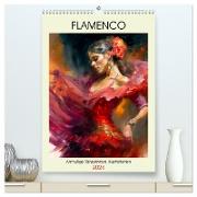 Flamenco. Anmutige Tänzerinnen. Illustrationen (hochwertiger Premium Wandkalender 2024 DIN A2 hoch), Kunstdruck in Hochglanz