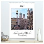 Liebenswertes München 2024 - Stilisierte Fotografien (hochwertiger Premium Wandkalender 2024 DIN A2 hoch), Kunstdruck in Hochglanz