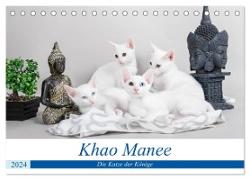 Khao Manee - Die Katze der Könige (Tischkalender 2024 DIN A5 quer), CALVENDO Monatskalender