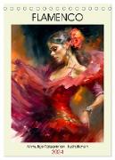 Flamenco. Anmutige Tänzerinnen. Illustrationen (Tischkalender 2024 DIN A5 hoch), CALVENDO Monatskalender