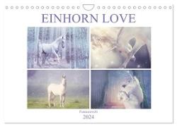 Einhorn Love - Fantasiewelt (Wandkalender 2024 DIN A4 quer), CALVENDO Monatskalender