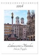 Liebenswertes München 2024 - Stilisierte Fotografien (Tischkalender 2024 DIN A5 hoch), CALVENDO Monatskalender