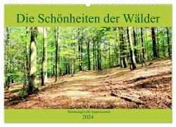 Die Schönheiten der Wälder - Stimmungsvolle Impressionen (Wandkalender 2024 DIN A2 quer), CALVENDO Monatskalender